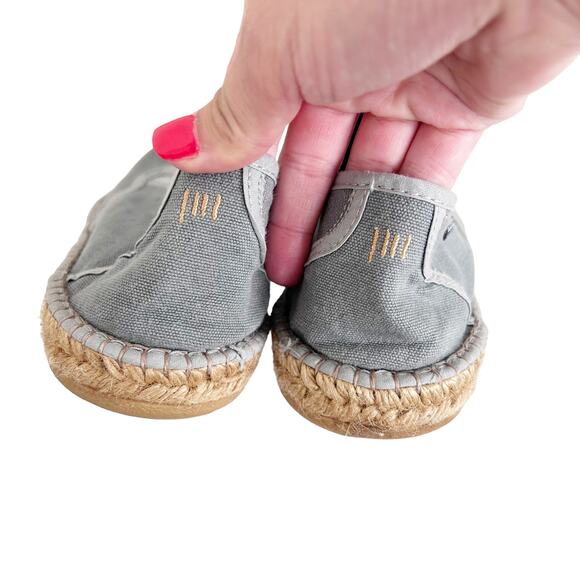 Viscata Barcelona Gray Espadrille Flats Sz 45 Sz 12 - Picture 6 of 10